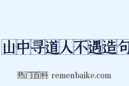 山中寻道人不遇造句是什么意思的图片